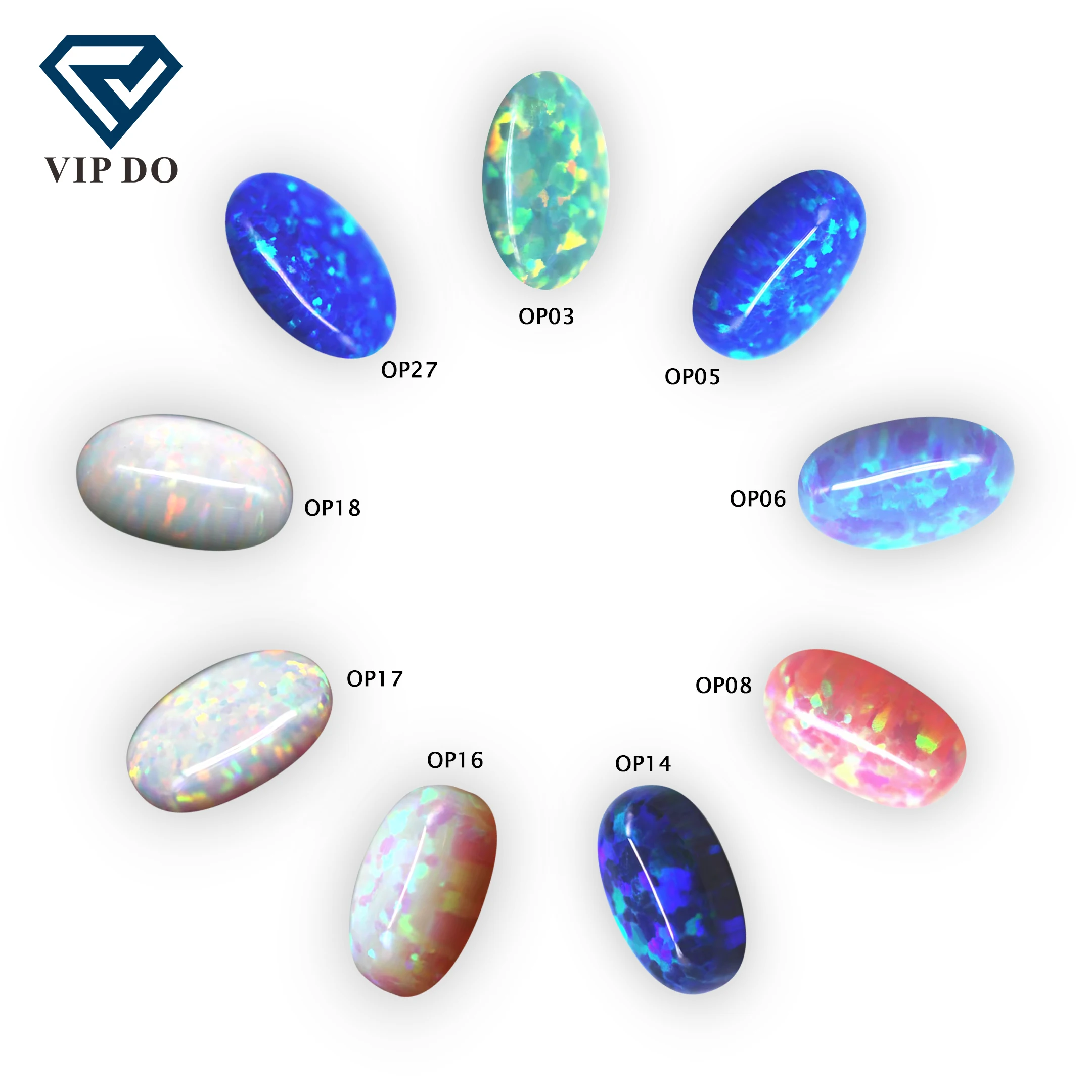 3*5mm-8*10mm synthetic opal oval flat back cabochon cut opal white/blue fire OP#01-#92 loose gemstones oval opal cabochon gems