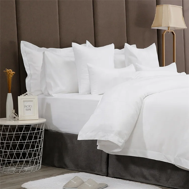 Wholesale China Luxury Latest design Embroidery 300TC 400TC Satin 100% Cotton 5 star hotel bedding set