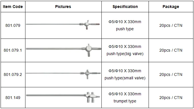 Euprun hot seller suction and irrigation sets reusable laparoscopic instruments