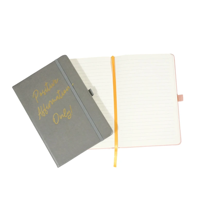 Small Rose Gold Vegan Left Handed Zippered Thick 200 Page Custom Pu Leather Notebook Journal With Pen Holder
