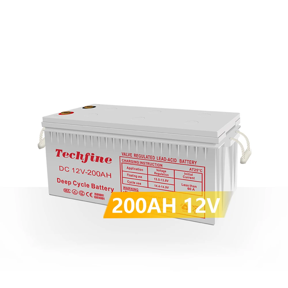 Best Sale Deep Cycle Battery For Solar Power System 12V  OEM Rohs Certificate 200 amp hour deep cycle battery