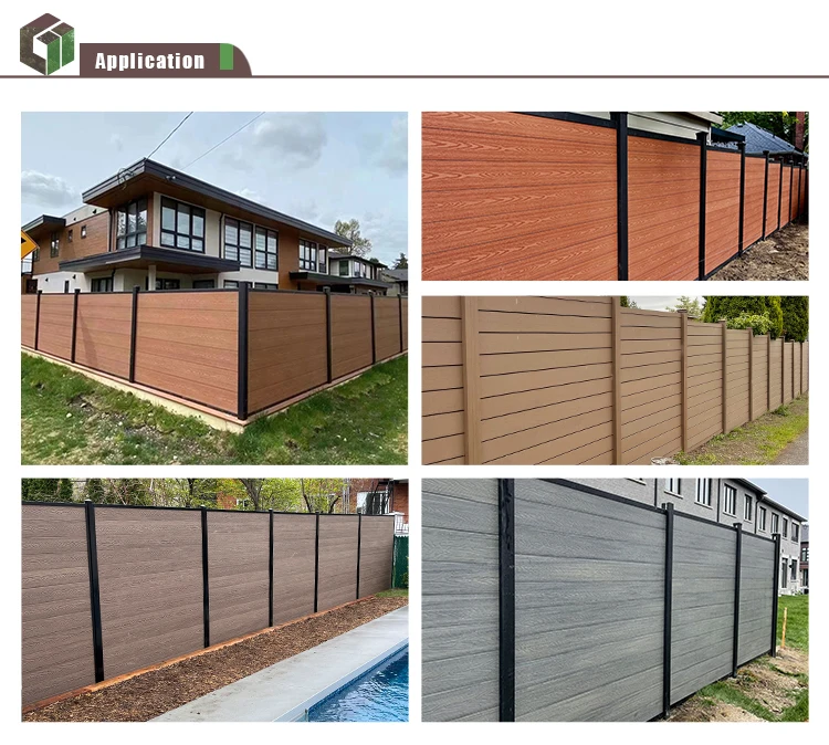 Unifloor Factory Price Beautiful Garten Fences For Garden Wpc Fence Wood Plastic Composite Environmental Material 160*20Mm