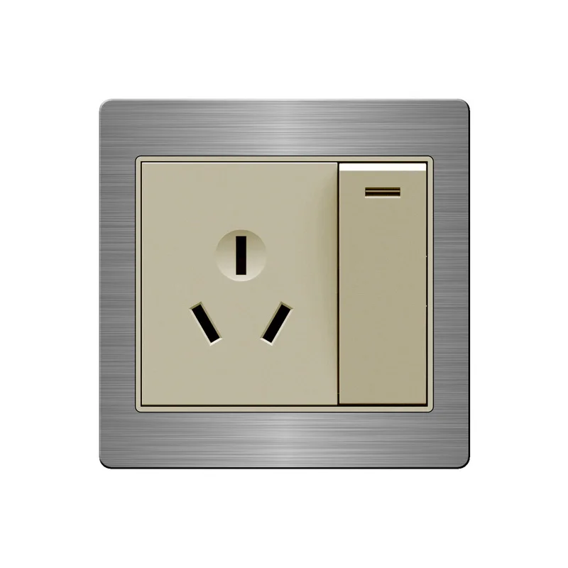 Good Price Factory Supply PA66 Base UK Standard 2 Pin Socket With 2 Way Switch