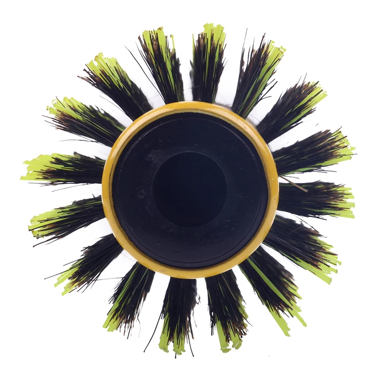 EUREKA 28033-w94 Professional Boar Bristle Nylon Pins Round Brush Wooden Hair Brush Long Barrel Round Brush For All Hair