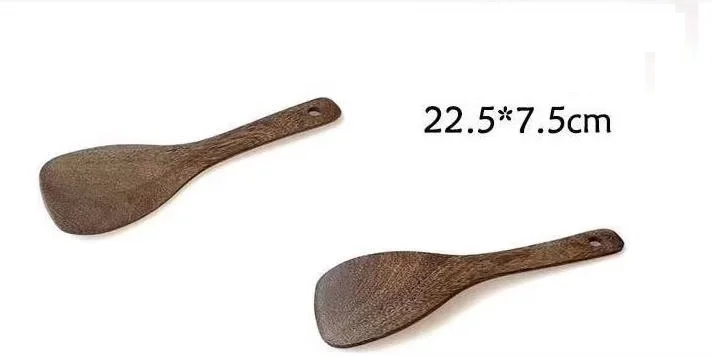 Wooden utensils for kitchen handmade natural wenge cooking spoon spatula for nonstick cookware