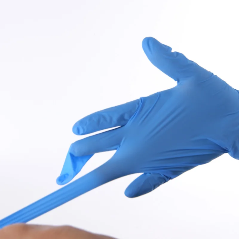 Wholesale nitrile gloves size xl L m s black latex free/ black white blue nitrile vinyl synthetic gloves