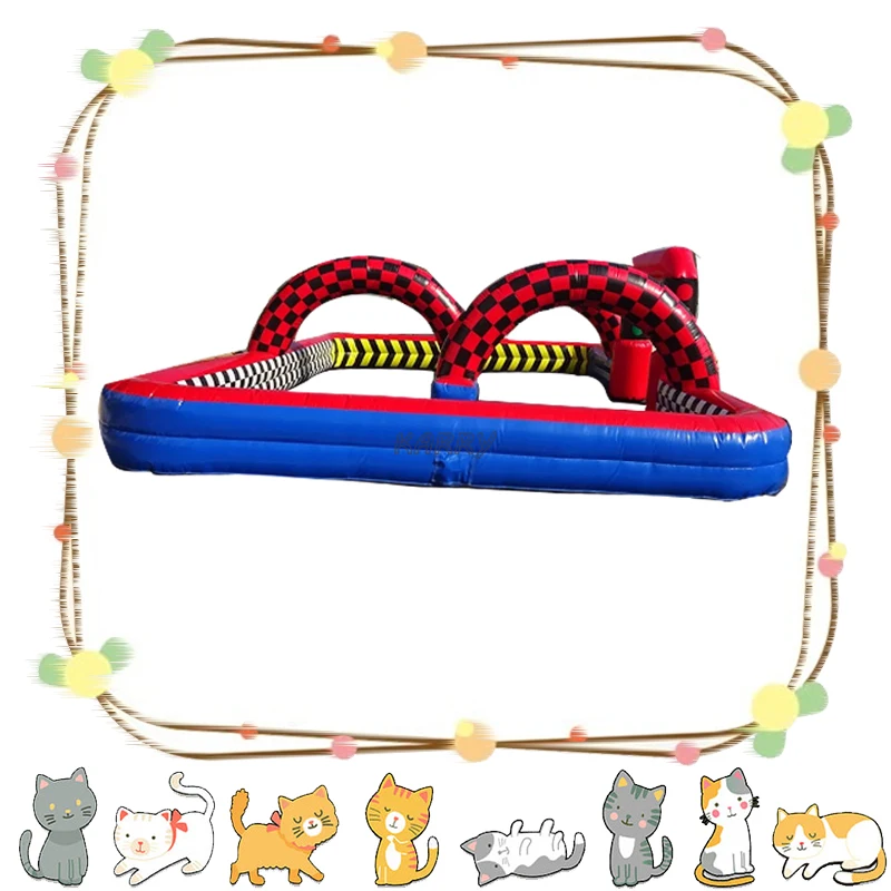 Commercial PVCInflatable Cartoon Slide Juegos Inflatables Racing Car Slider Dry Slides Castle Bounce House Used For Kids Games