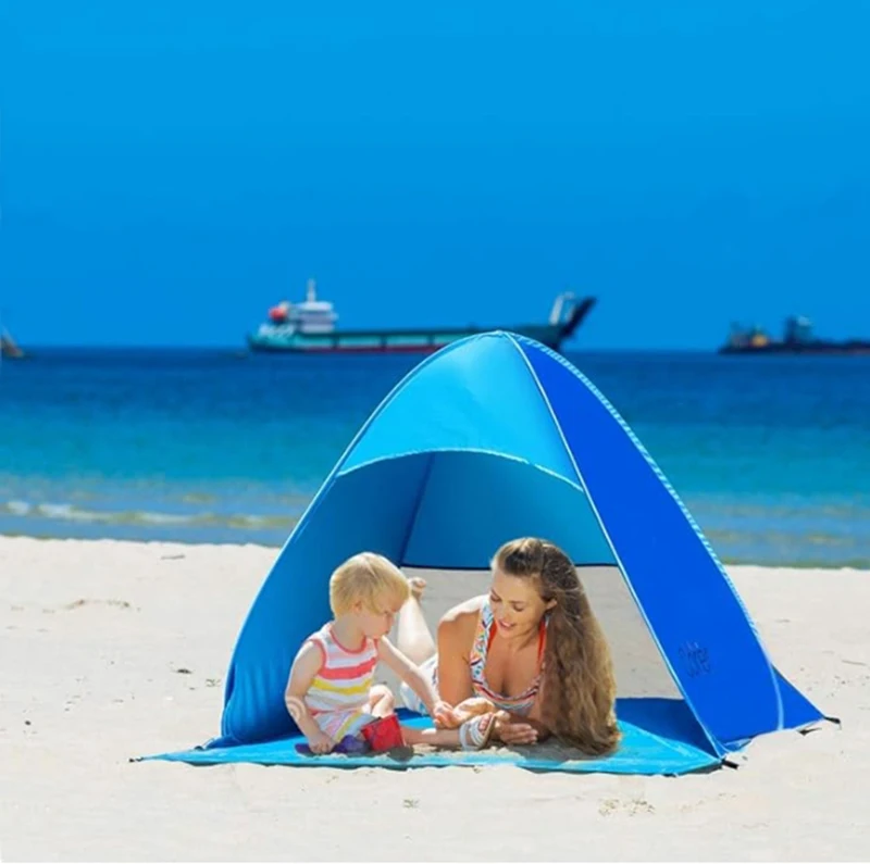 Beach Sunshade Canopy Portable Lightweight and Portable Beach Shade Great Elastic Beach Tent