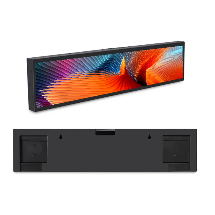 Bar monitor 37 inch instore display shelf top shelf edge lcd screen display