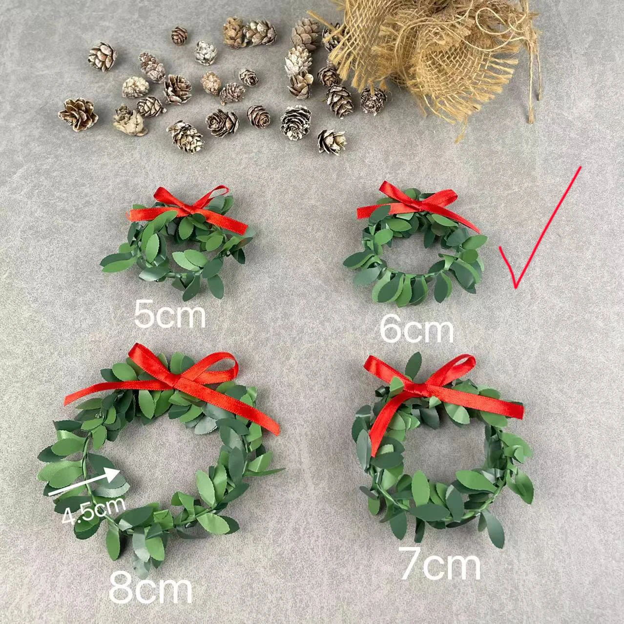 1:12 Dollhouse Miniature Mini Hemp Circle Plastic Teng Strip Simulation Small Christmas Wreath Grass Ring Door Knocker