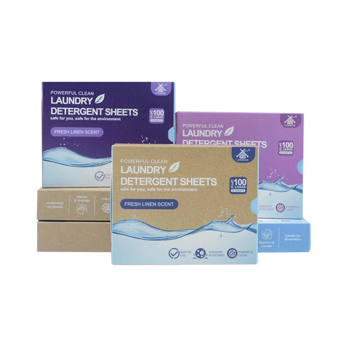 Factory Direct Sale Eco Friendly Laundry Detergent Sheets Laundry Soap Sheets Biodegradable Liquidless Laundry Sheets Detergent