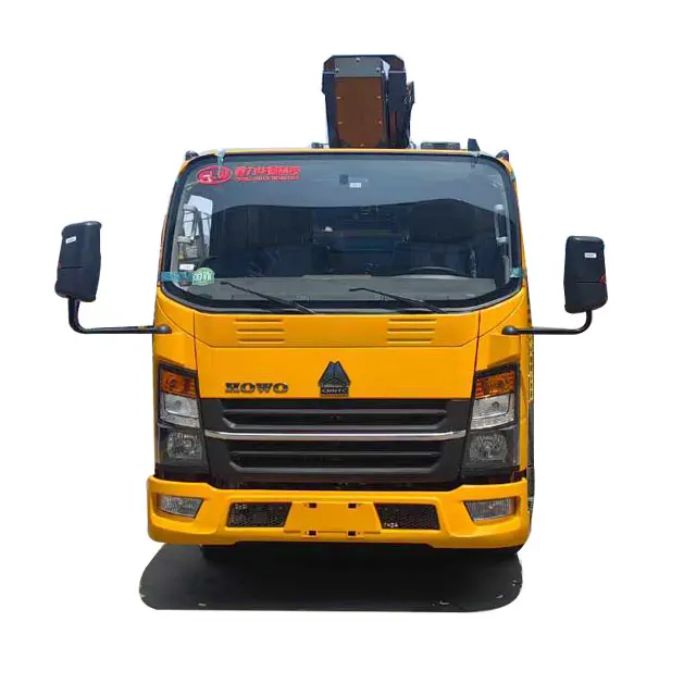 HOWO 27m Aerial Working Vehicle 7-Section 4-Way Telescopic Boom Hydraulic Lifting and Climbing High-Altitude Operation Truck