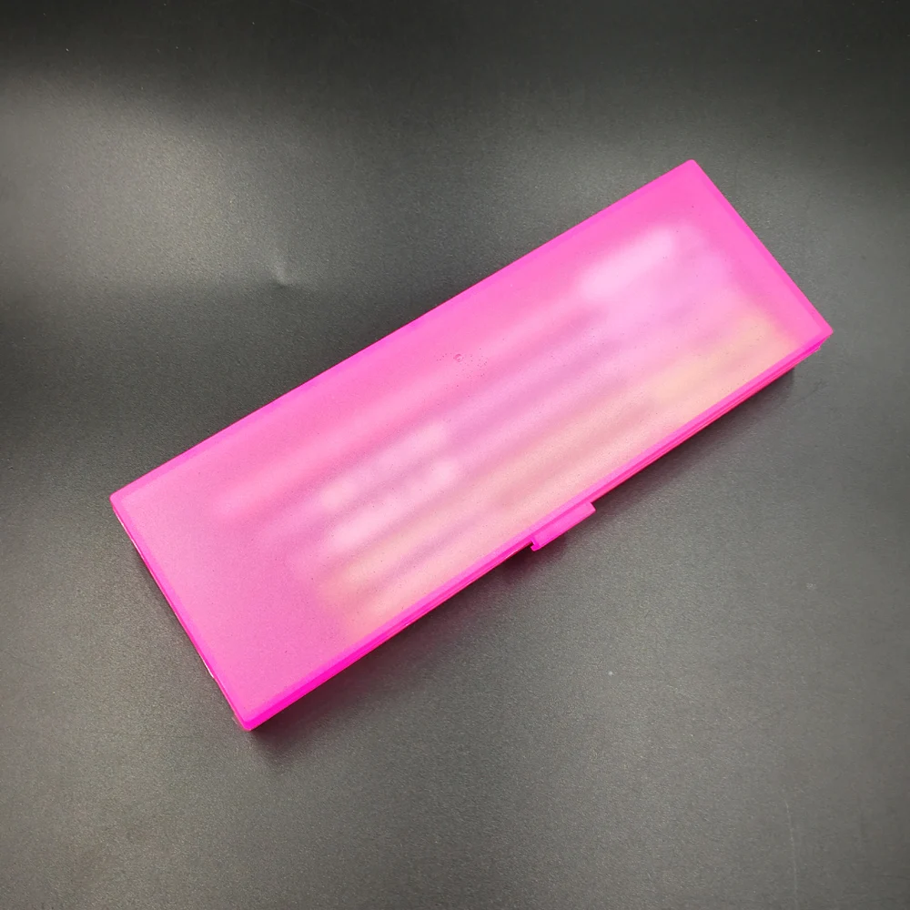 Matte finish Plastic pink Pencil Box Case Plastic Pen Case for girls