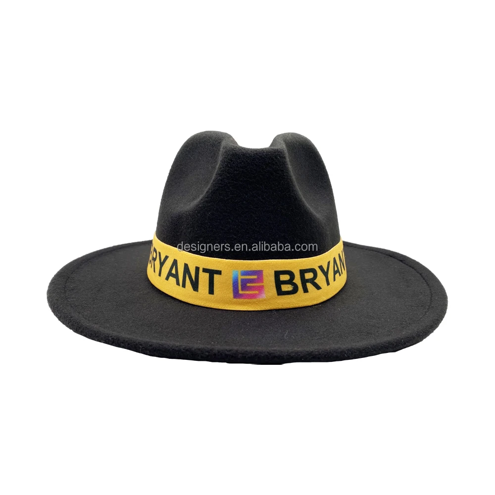 Шляпа Федора с логотипом на заказ, шерстяная шляпа с широкими полями для мужчин и женщин