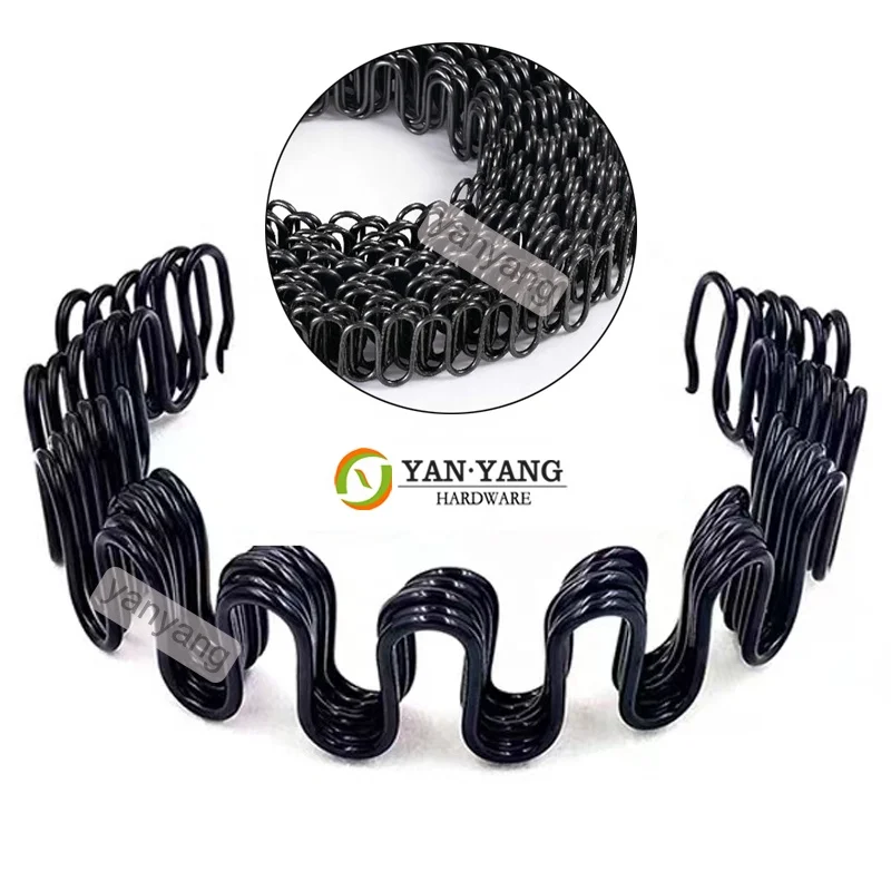 Yanyang customized 3.6mm antirust upholstery furniture cutting sinuous spring 3.4mm rolling curve zigzag inner sofa springs