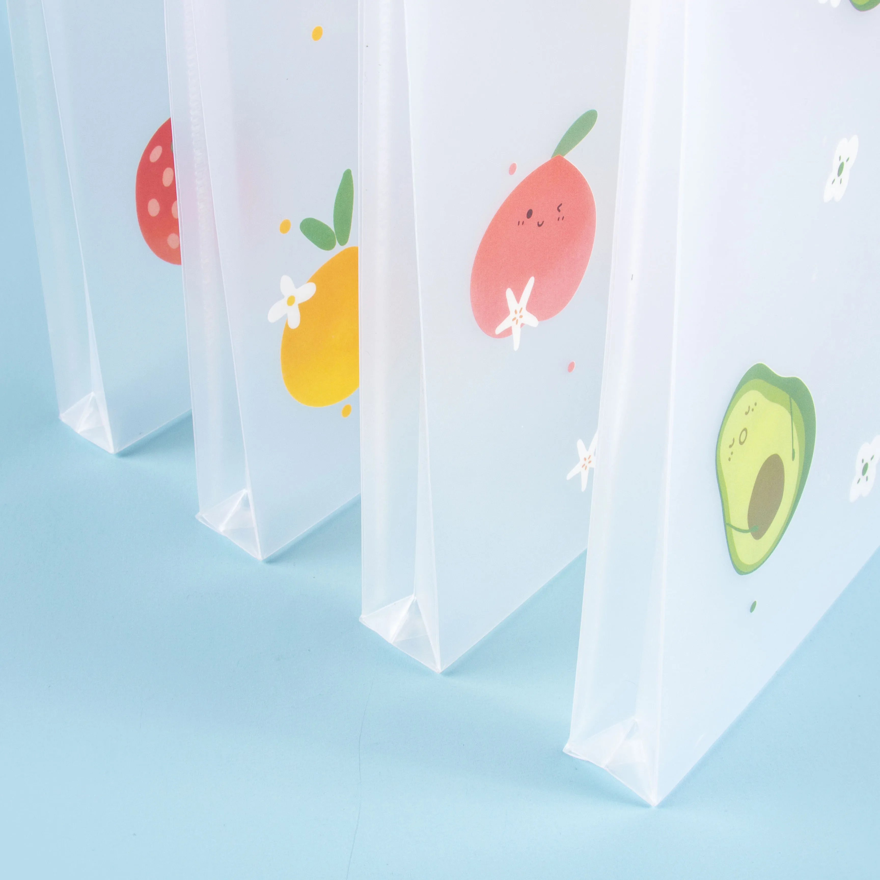 Custom PP Plastic A4 A5 B6 Envelope Document Snap Closure Folder Clear Button File Bag