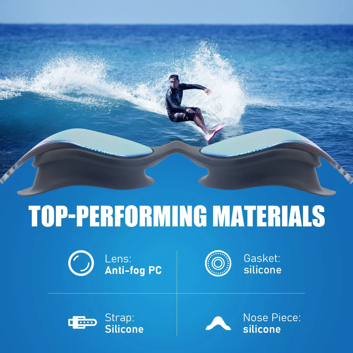 New Star Eye Wear PC Lens Swim UV Goggles Leakproof Kids Shatterproof Anti fog Lens Swimming Glasses Swimming Pool Goggles
