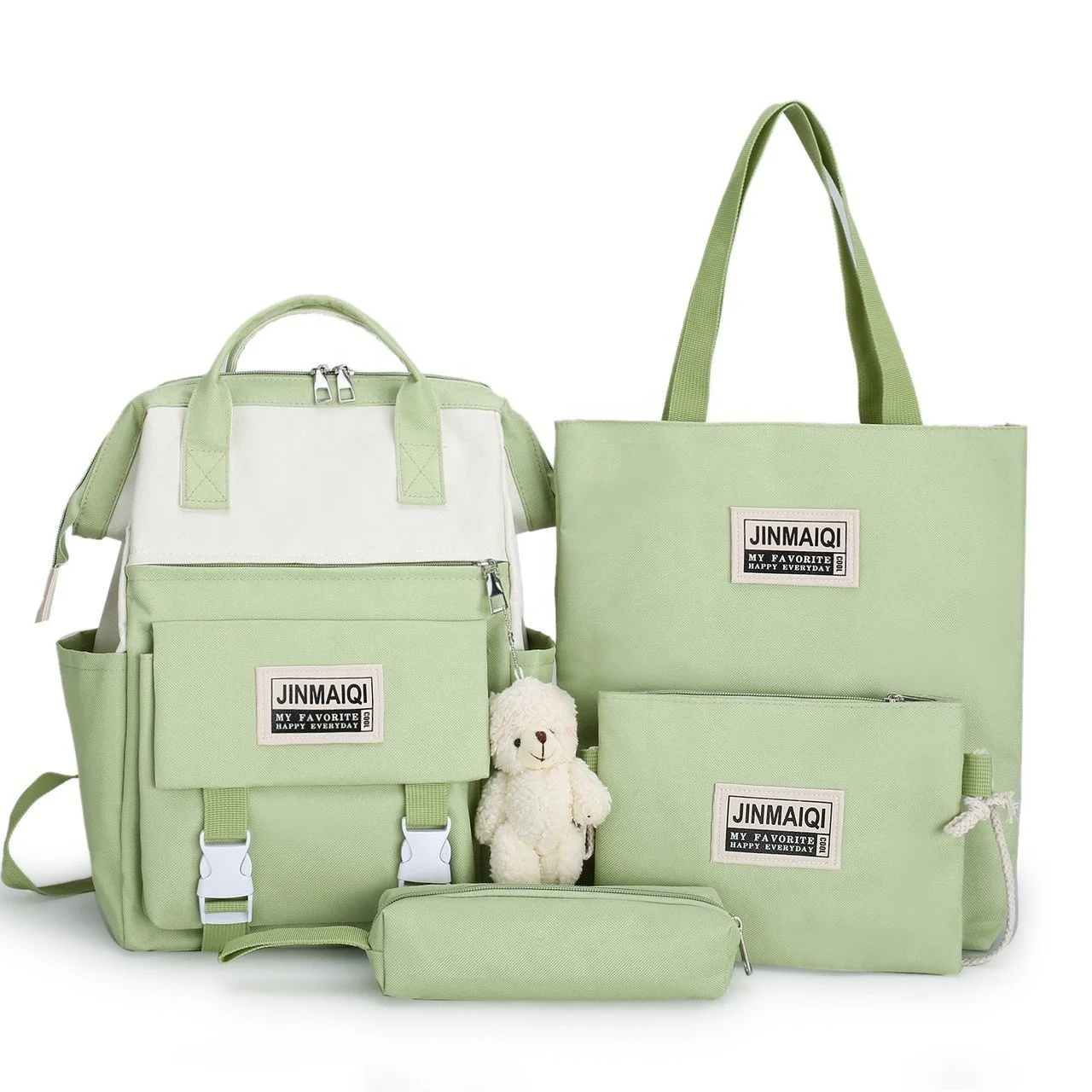 Twinkle Junior High Class School 4 Pieces Set Students Schoolbag Simple Versatile Large Capacity Backpack Mochilas for Girls