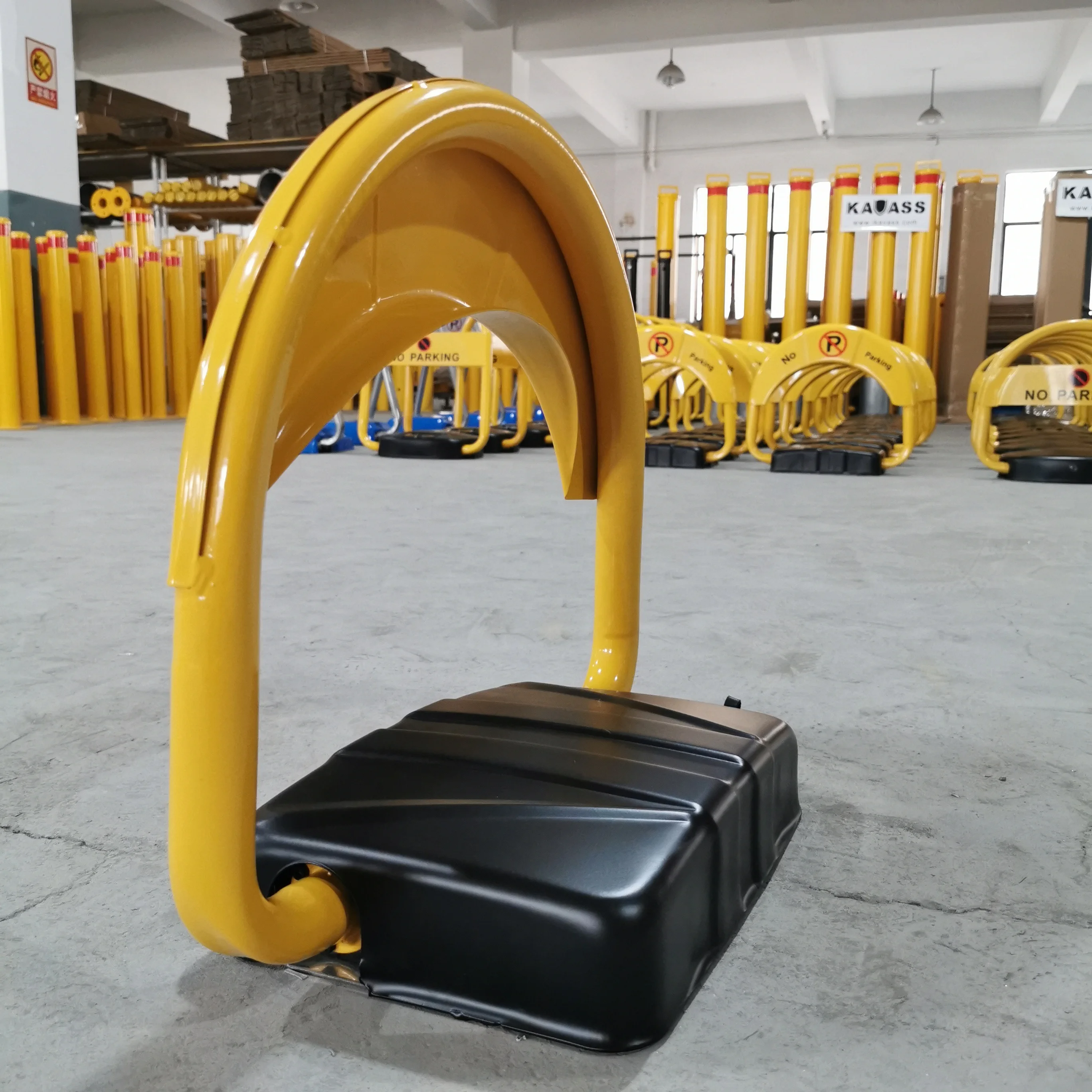 Желтое стальное ручное устройство блокировки парковки без парковочных барьеров от производителя Kavass
