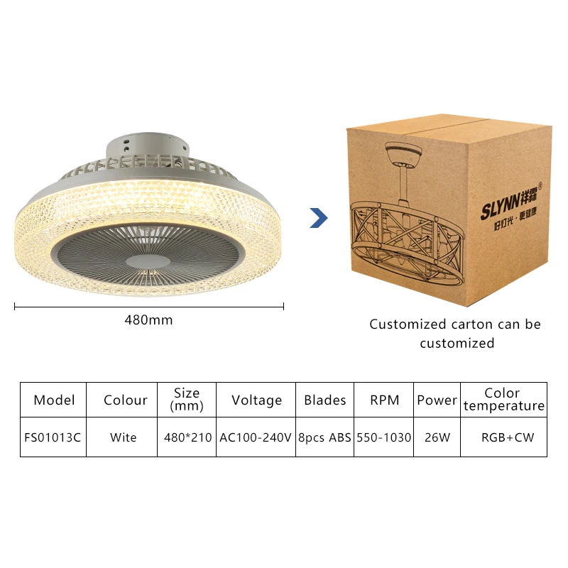 Smart RGB Ceiling Fan with Light Dimmable Color Light For Bedroom Living Room Apartment LED Fan Chandelier with Remote