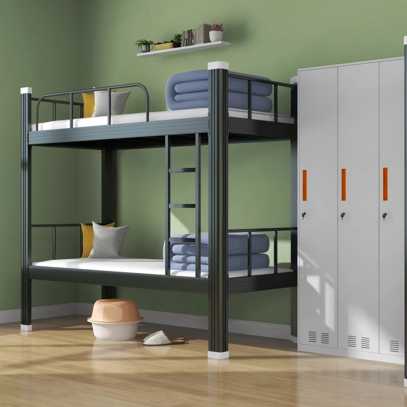 Multifunction Steel Dormitory Bed Frame Queen For Adult Bespoke Metal Double Decker Bunk Bed