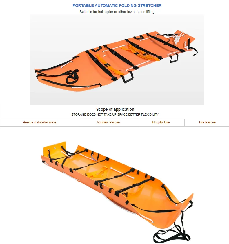 China Factory Direct Supplier customized rescue stretcher evacuation stretcher roll Emergency folding stretcher