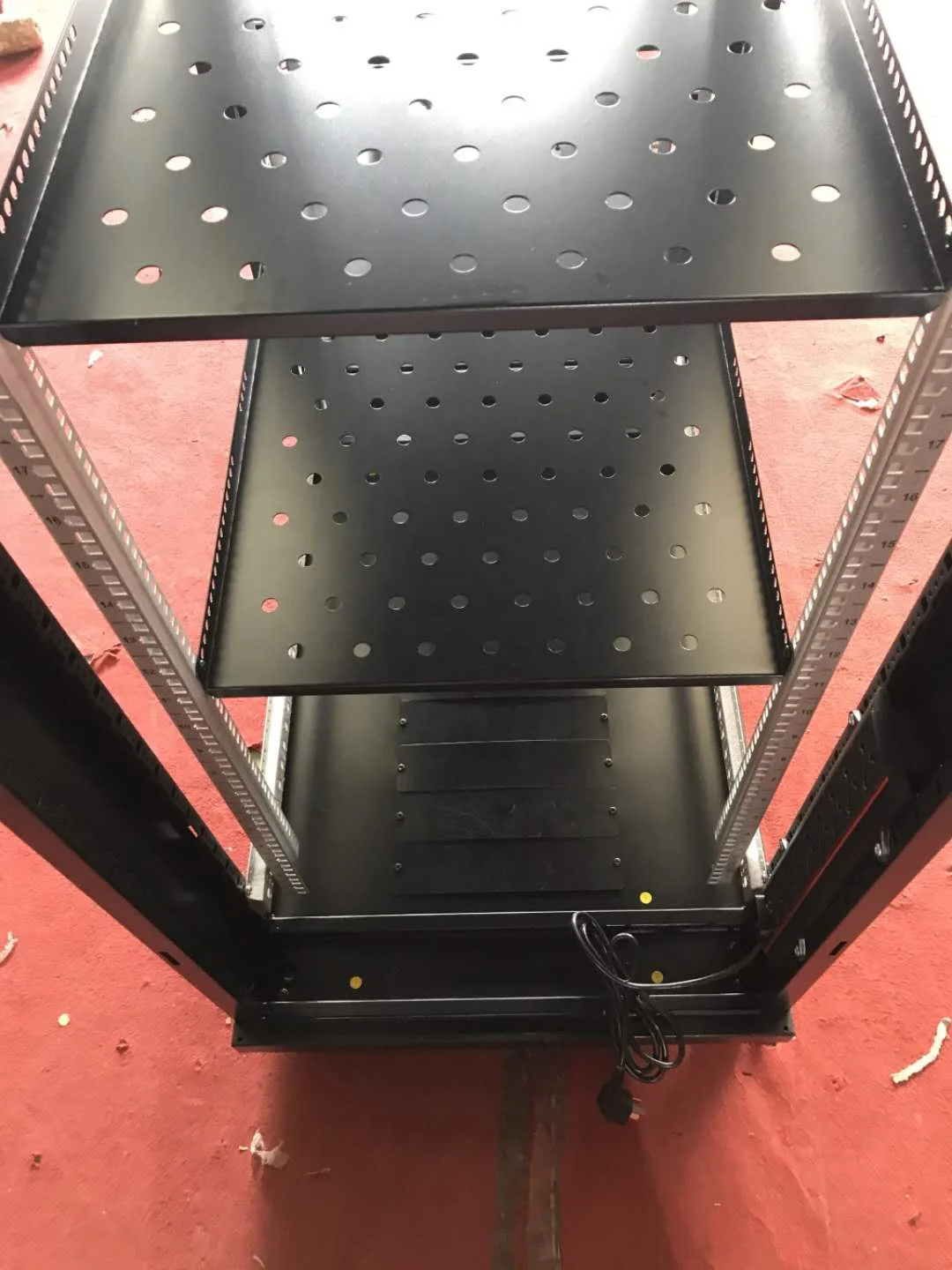19 дюймов 2х стоечные открытая рамка напольная 18u 22u 42u 600x600 стоечный