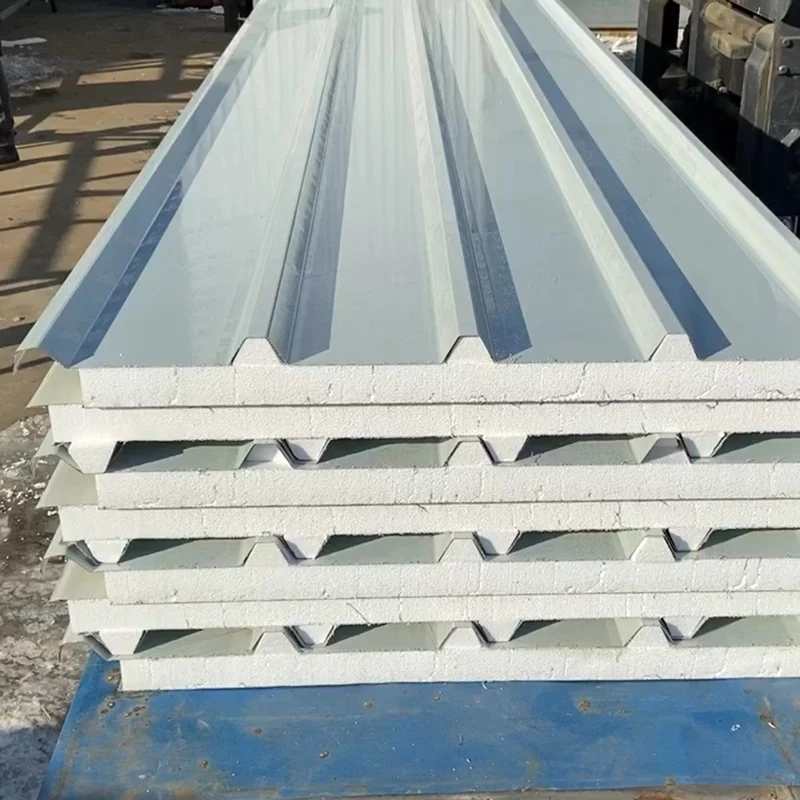 Manufacturer Q235 Grade Roofing Sandwich Panels Custom Cutting Service Hot-Rolled Steel Sheets with Wood Foam for Tunisia
