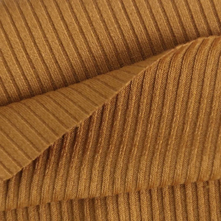 Pit Rib Fabric for Cardigan Wholesale 95%polyester 5%spandex Rib Knit 300gsm 32 Stretch Fabric Spandex Fabric Plain Dyed 165cm
