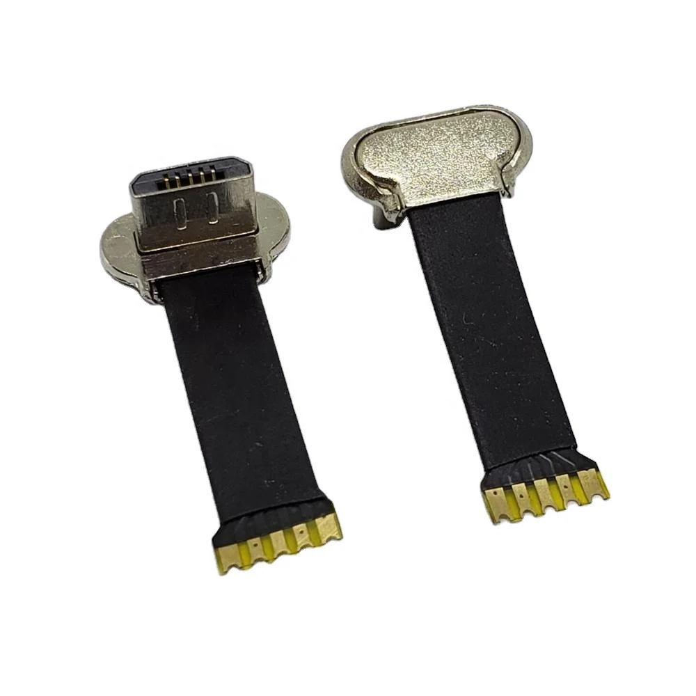 5pin Flat Ribbon USB Cable FPV FFC micro USB Double Angle flat FPV Cable