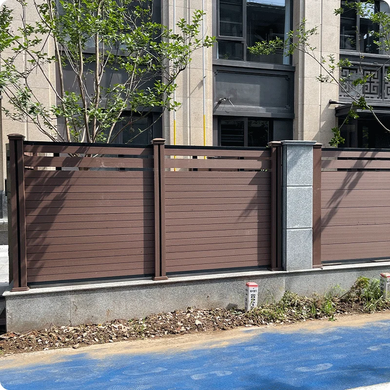 Waterproof composite wood plastic modern wpc fence for garden balcony