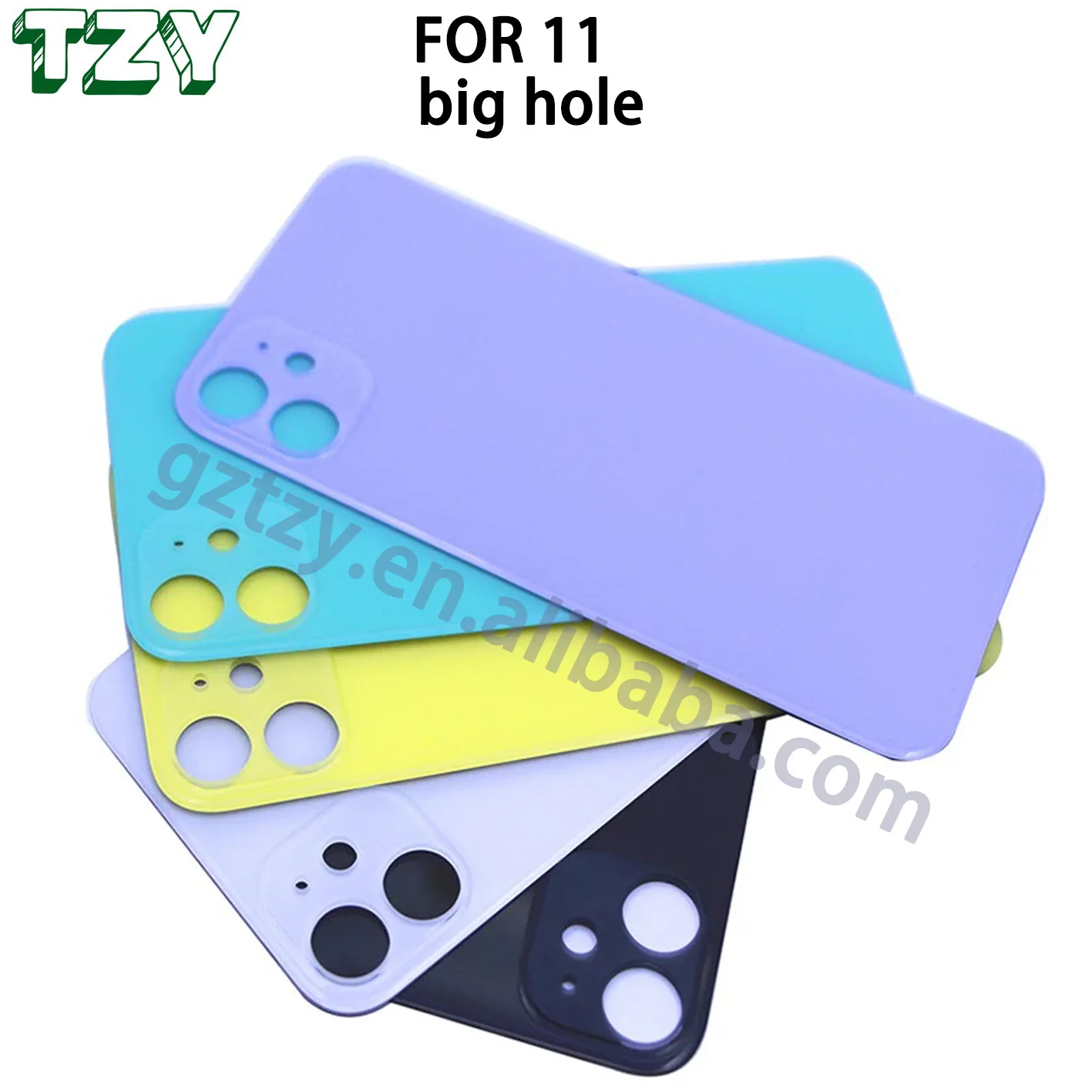 High Quality Wholesale Black White Red Replacement Glass Door Empty Housing Battery Back Glass Cover For Iphone 11