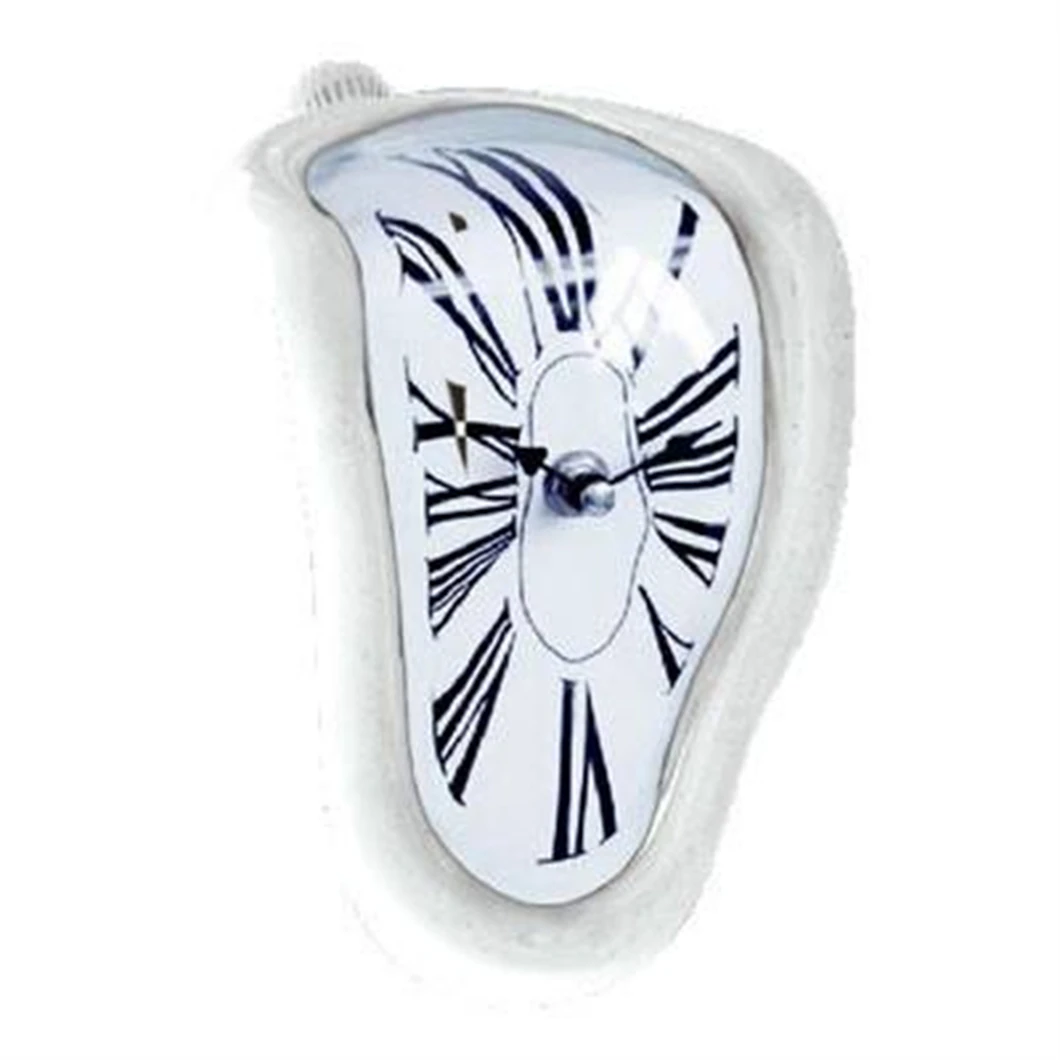 home decor Creative Abstract Twisted Living Room Mute Melting Table Clock