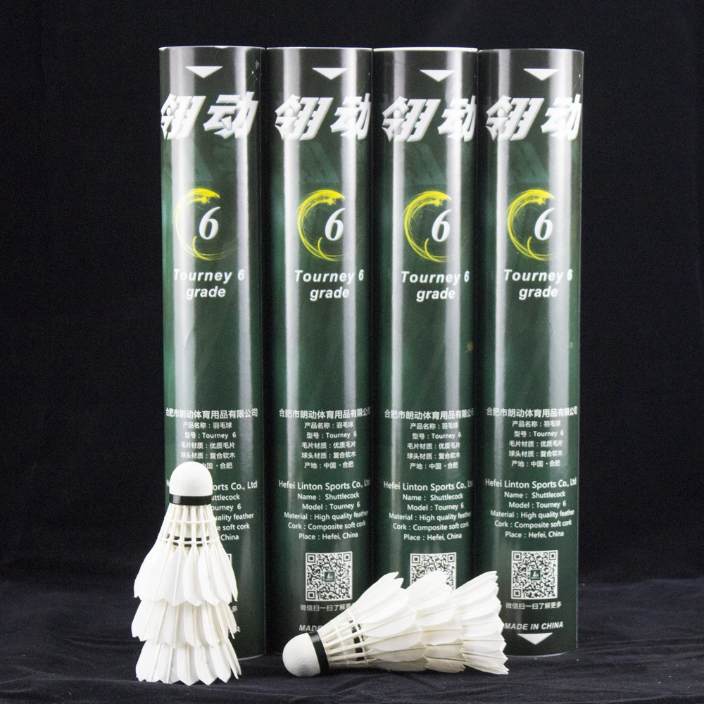 Wholesale from China hot sale baton no.6 badminton shuttlecock