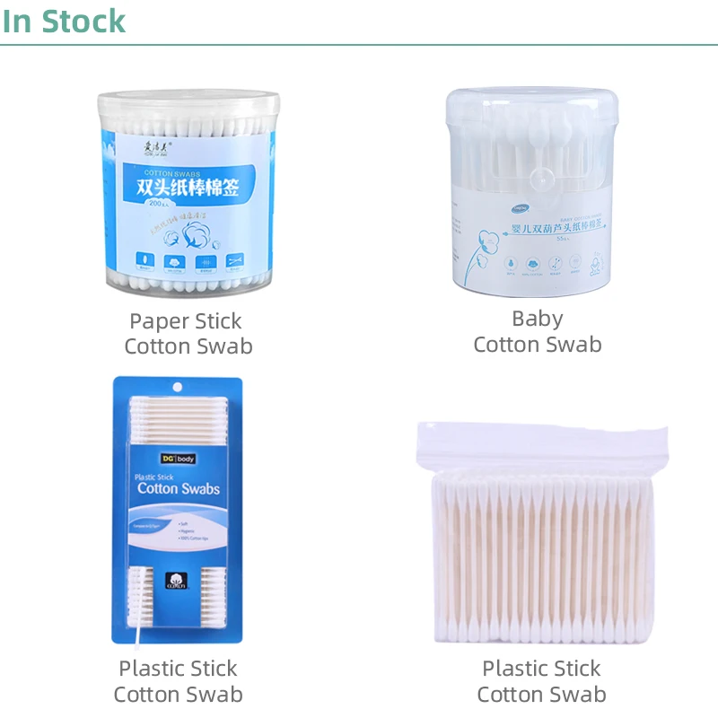 Double Head Cleaning Stick Pink Pointed Qtips Ear Cleaning Sticks Buds Cotton Swabs Of 500Units