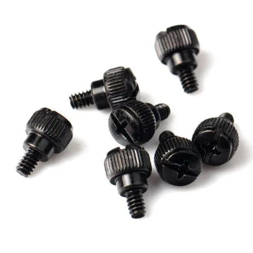 Desktop Computer Case Thumb Screws Screws PC Qualified 6#-32*5 Black 10pack