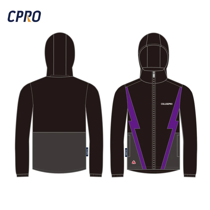CPRO Custom Vintage Nylon Windbreaker Jacket for Men Outdoor Training Waterproof Plain Zip Up Bomber Jacket Unisex