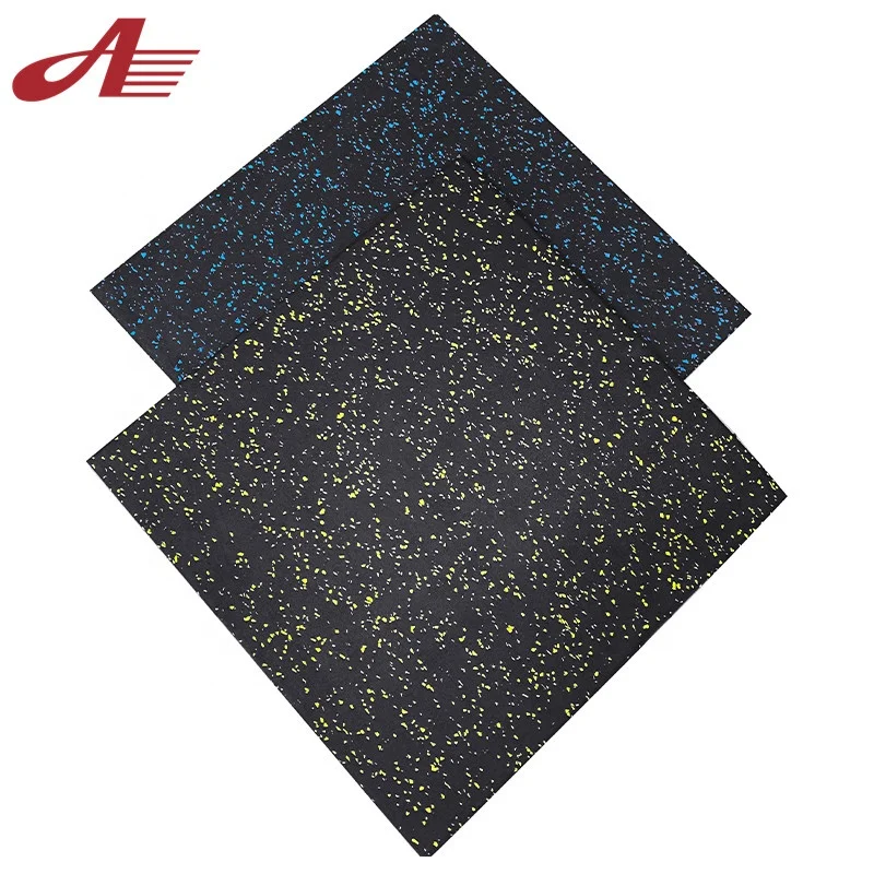 High quality Shock absorption gym rubber flooring for crossfit environmental friendly rubber floor tile for gym