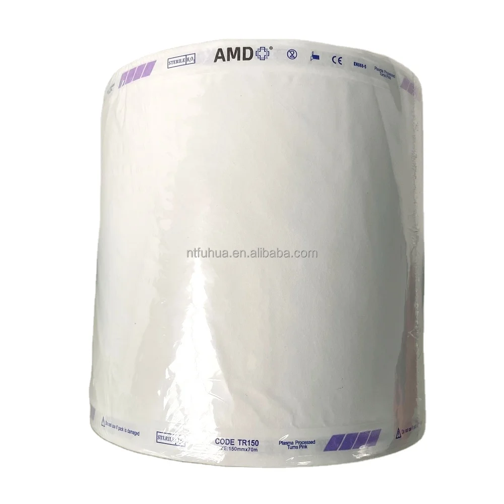Medical Packaging Tyvek Pouch Roll Bag for Plasma H2O2 Sterilization in CSSD 1059B 1073B 2FS 150mm*70m TUV