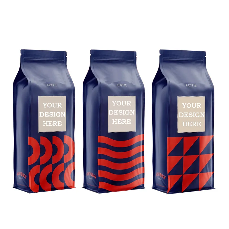 Custom Coffee Bags Wholesale Coffee Bean Gusset Selling Fashion Tea Coffee Bags Heat Seal Pack Pouches with Degassing Valve