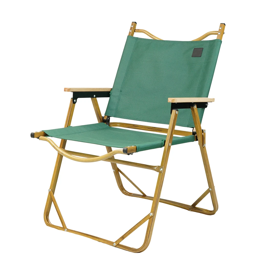 New Arrive Teak Beech Wood Camping Chair Lightweight Portable Outdoor Beach Folding Kermit Chair