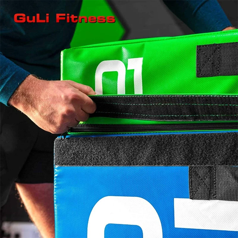 Guli Fitness Gym Equipment Cross Fitness Soft 4 Sit Up Training Box Environment Pearl Cotton Plyometric Boxes Jump Plyo Box Set