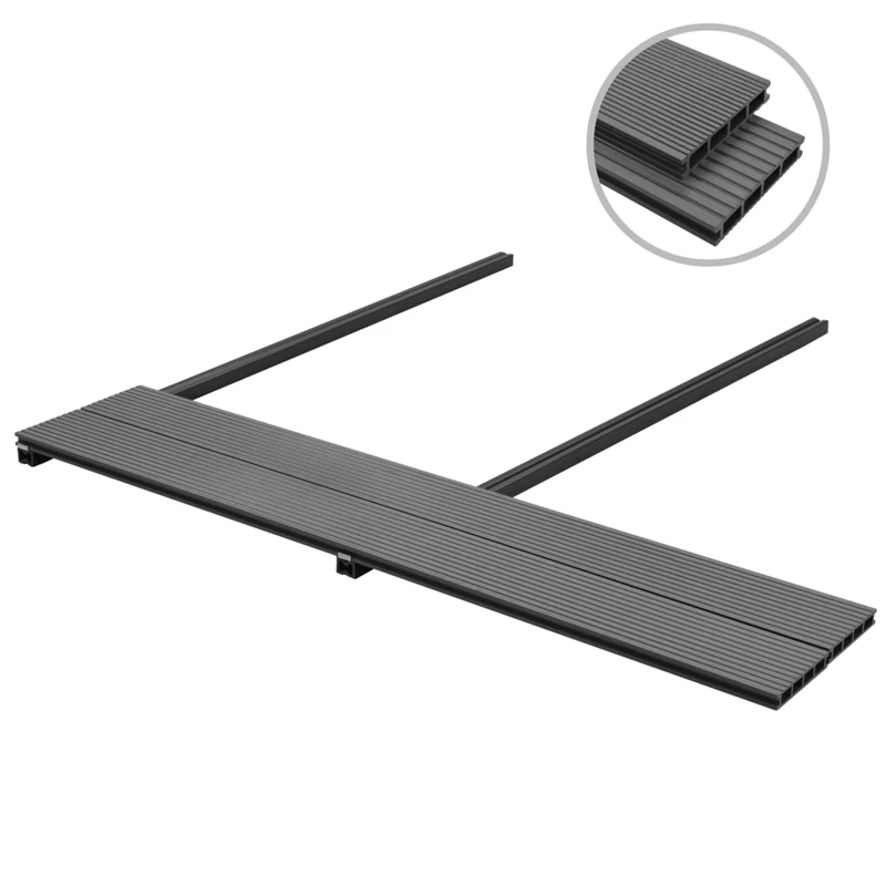 Outdoor WPC decking Waterproof Garden Anticorrosive Balcony WPC Flooring More Colors