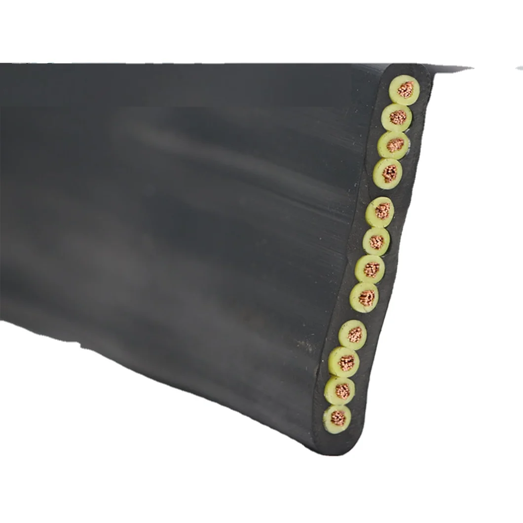 Flexible Electric 12*2.5mm2 Flat Cable with PVC Material for Overhead Crane