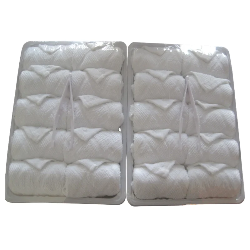 100% хлопковые квадратные полотенца для рук 20x20 см белые одноразовые гостиничные ресторанные авиалинии поднос горячее холодное полотенце