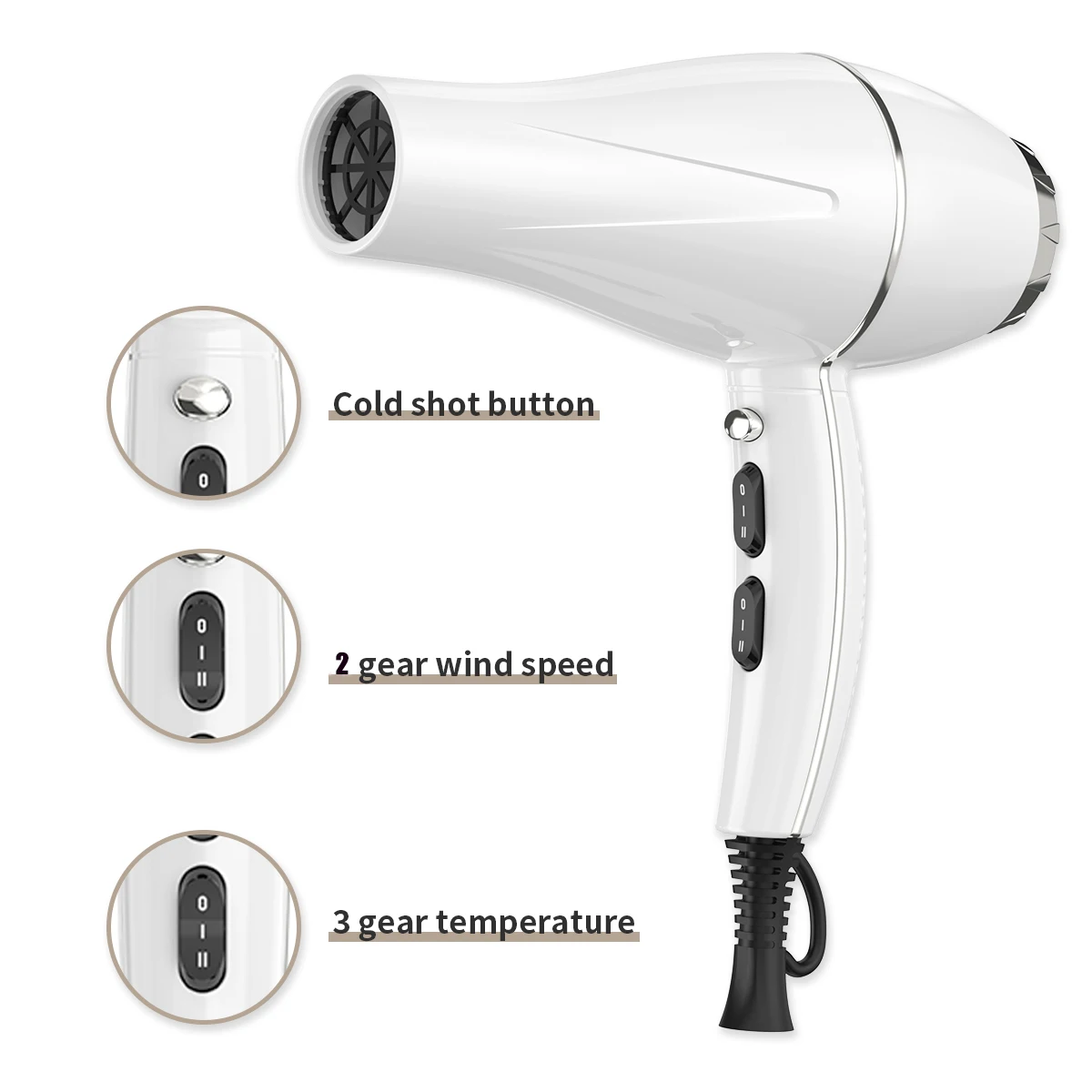 Factory Priced Wall-Mounted Electric Hair Dryer for Salons One Press Cool Shot with Negative Ionic Blow High Quality Hair Dryer