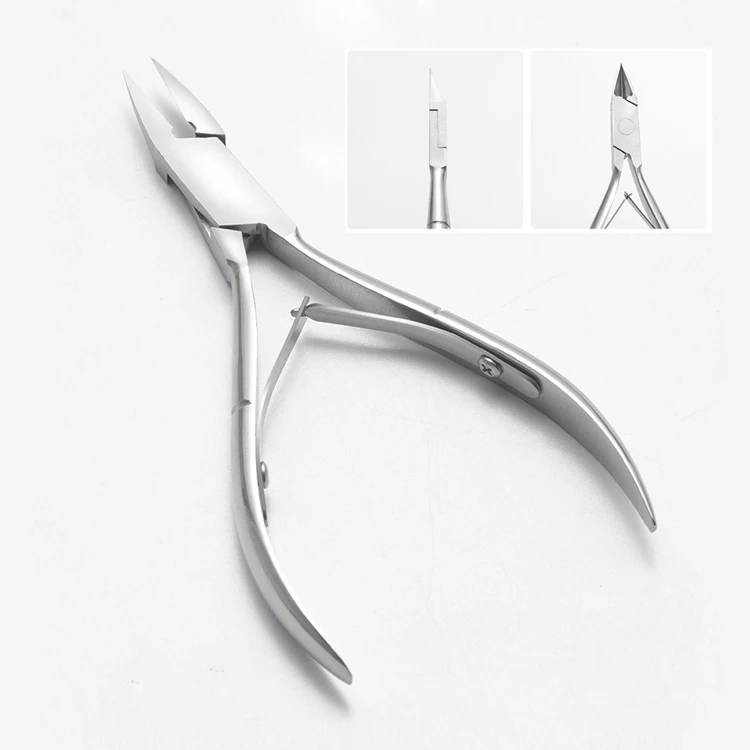 Professional stainless steel straight mouth nail nippers and cutters for nail podiatry