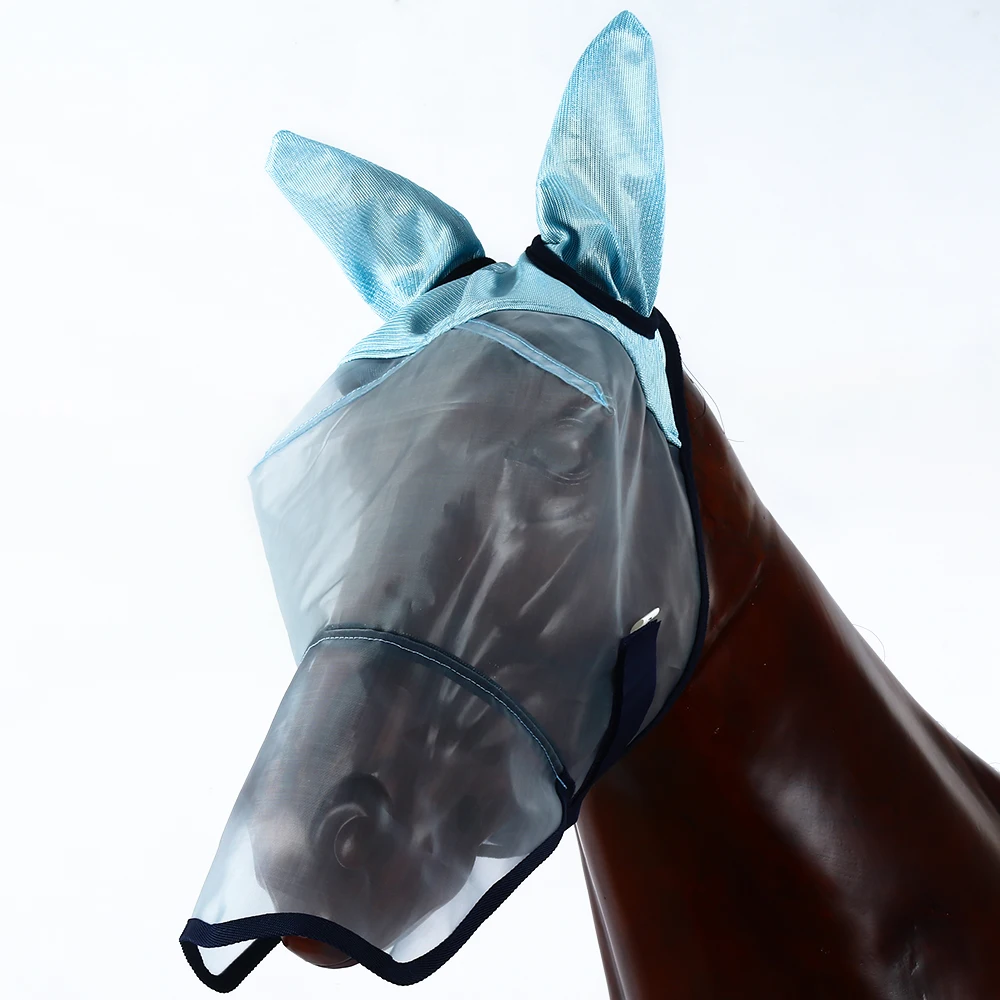 Hot Sale High End Equestrian Equine Equip Horse Equipment 1000D PVC Mesh Horse Riding Fly Veil With Funny Prints