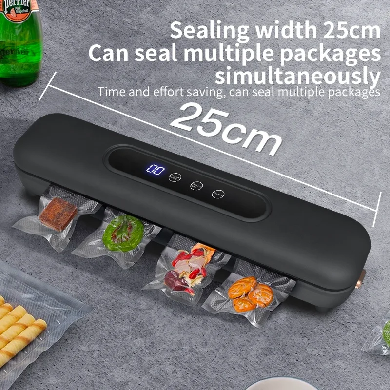 NEW 2024 Vacuum Food Preservation Sealer with Liquid Crystal Display Automatic Sealing Machine for Food Storage