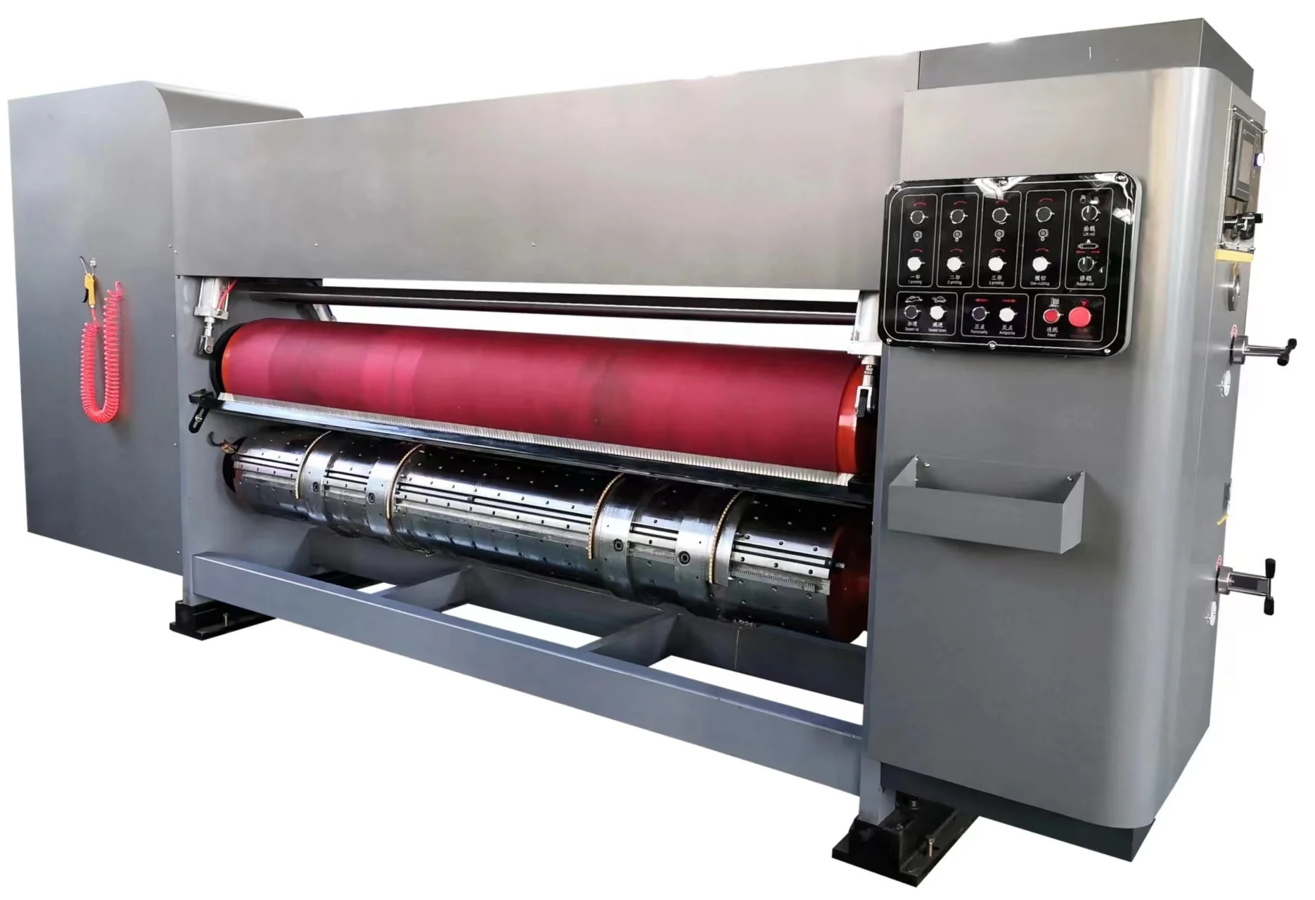 Ouguan Supplier Lead Edge Feeding 4 Color Printer Slotter Die Cut Machine For Corrugated Carton